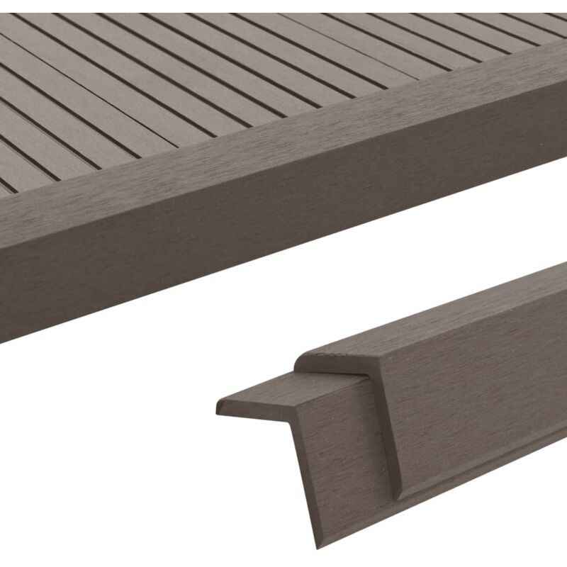 Vidaxl - Cornière de terrasse 5 pcs wpc 170 cm Marron foncé