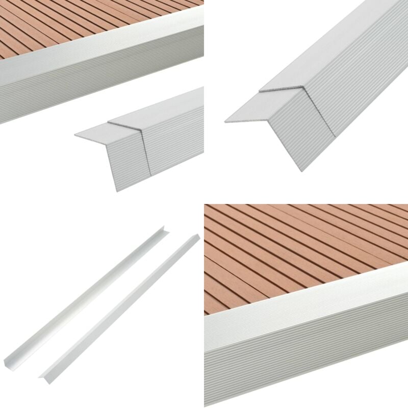 Cornière de terrasse 5 pcs Aluminium 170 cm Argenté - Cornière De Terrasse - Angle De Terrasse - Finition Terrasse - Aluminium - Terrasse Extérieure