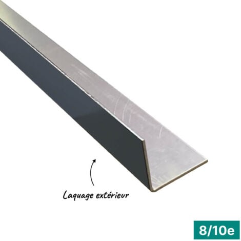 Cornière ECO 2ml en alu 8/10ème 40x40 mm - laquage extérieur - RAL7016 - ALUHOME