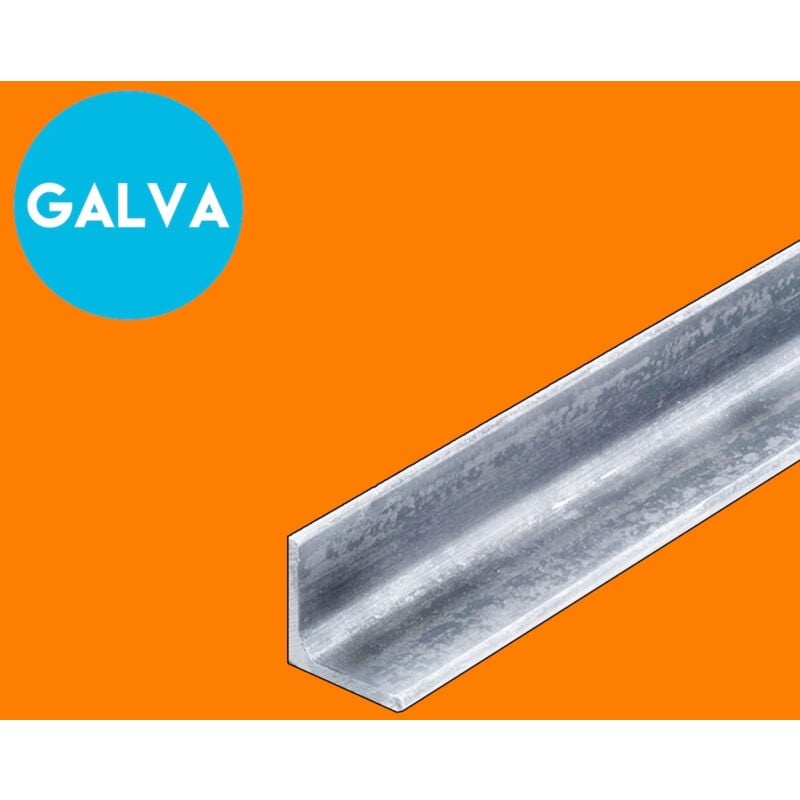 Cornière égale en acier Galvanisé - 50x50mm - Longueur de 2M10 (210cm).