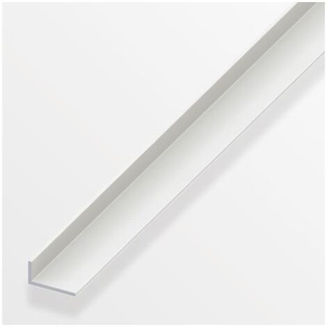 Cornière inégale PVC mat 1m – Largeur 3cm – Hauteur 2cm – Surface lisse pour finition murale et sol – Connecteur blanc – Alfer