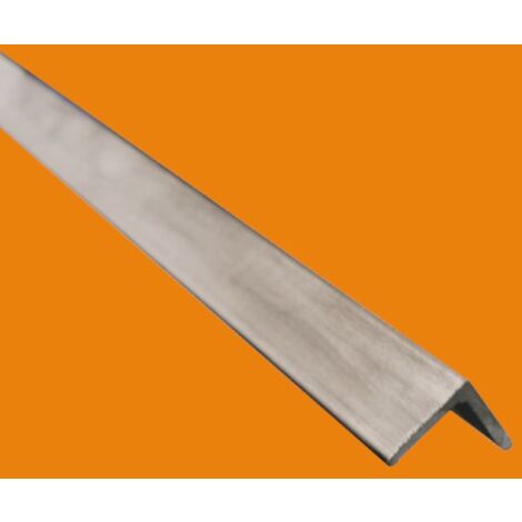 Corniere inox laminee 304 L Choisissez votre longueur - 1 metre, Dimension - 20 x 20 mm, Epaisseur en mm - 3 mm