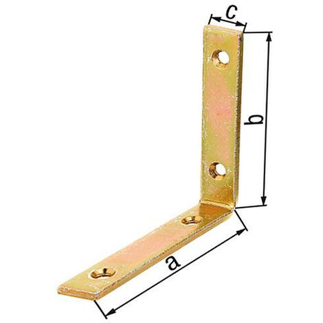 Corniere poutre 120x120x20 mm zingué jaune
