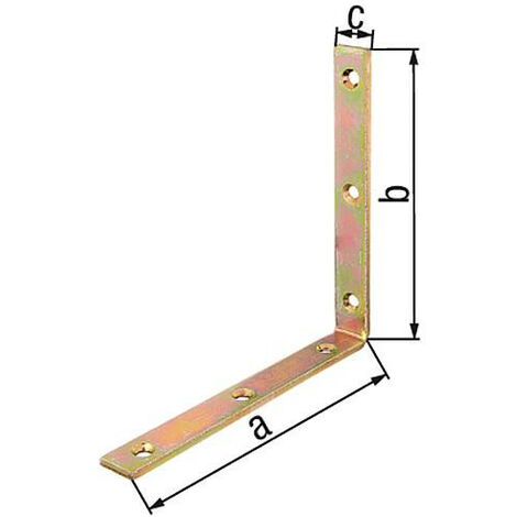 Corniere poutre 160x160x20 mm zingué jaune