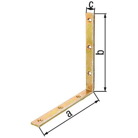 Corniere poutre 180x180x20 mm zingué jaune