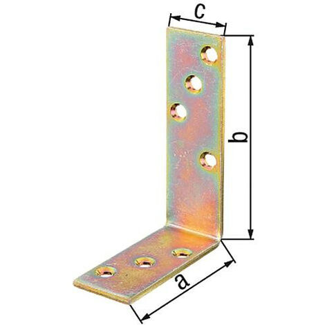 Corniere poutre 80x120x35 mm zingué jaune