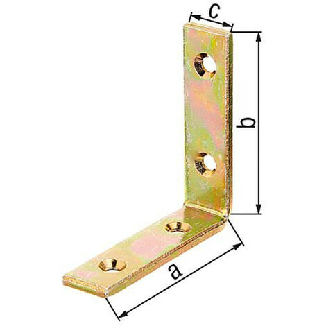 Corniere poutre 80x80x20 mm zingué jaune
