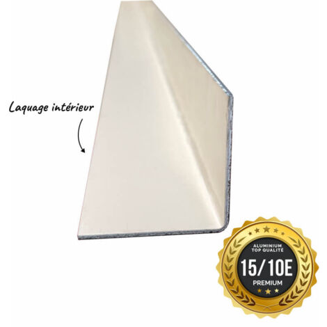 Cornière en aluminium au fini satiné clair, 1-1/2