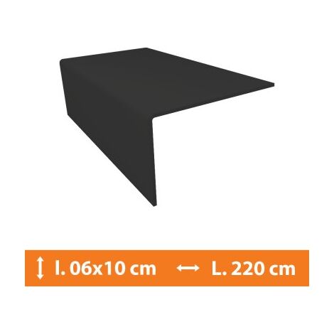 Cornière PVC Noir Alberts - Dimensions 1000 X 20 X 10 Mm - Profilé Ailes Inégales, épaisseur 1 Mm