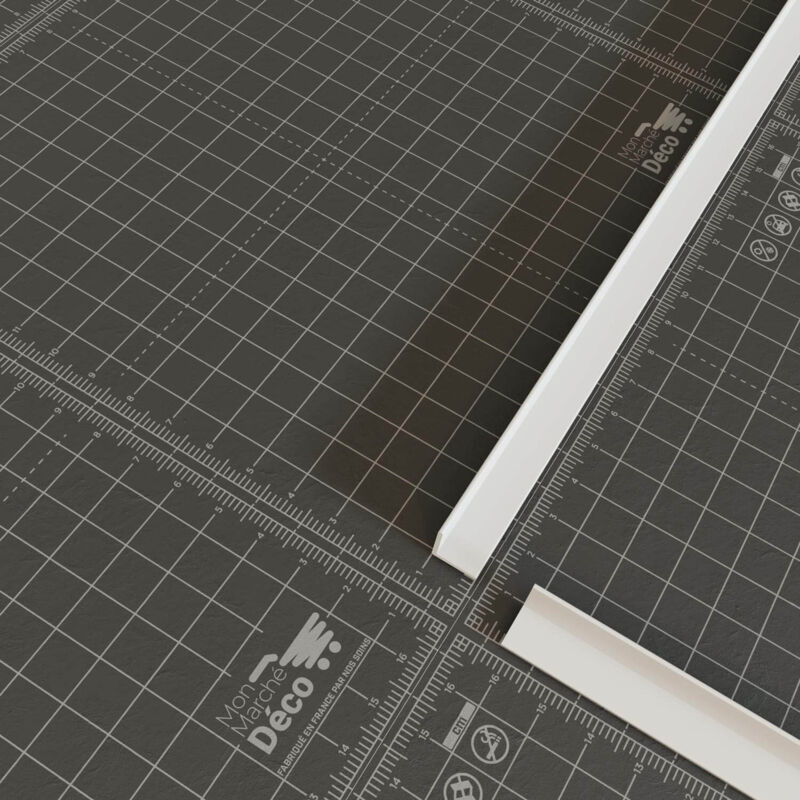 Mon Marché Déco - Cornière pvc - Longueur 2.60 m - Blanc - 1 x 1 cm, Lot de 5