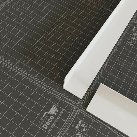 Cornière PVC - Longueur 2.60 m - Blanc - 2.5 x 2.5 cm, À l'unité