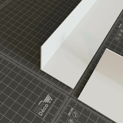 Cornière PVC - Longueur 2.60 m - Blanc - 5 x 5 cm, À l'unité