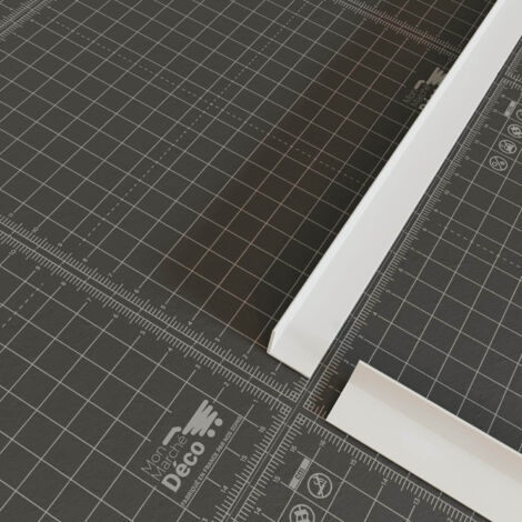 Cornière PVC - Longueur 2.60 m - Blanc - Lot de 5 - 1.5 x 1.5 cm
