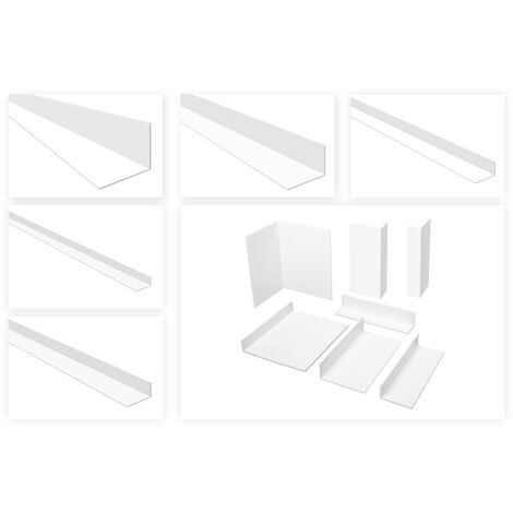 Cornières PVC blanc 2m - inégales, épaisseur 2 à 4mm - HJ