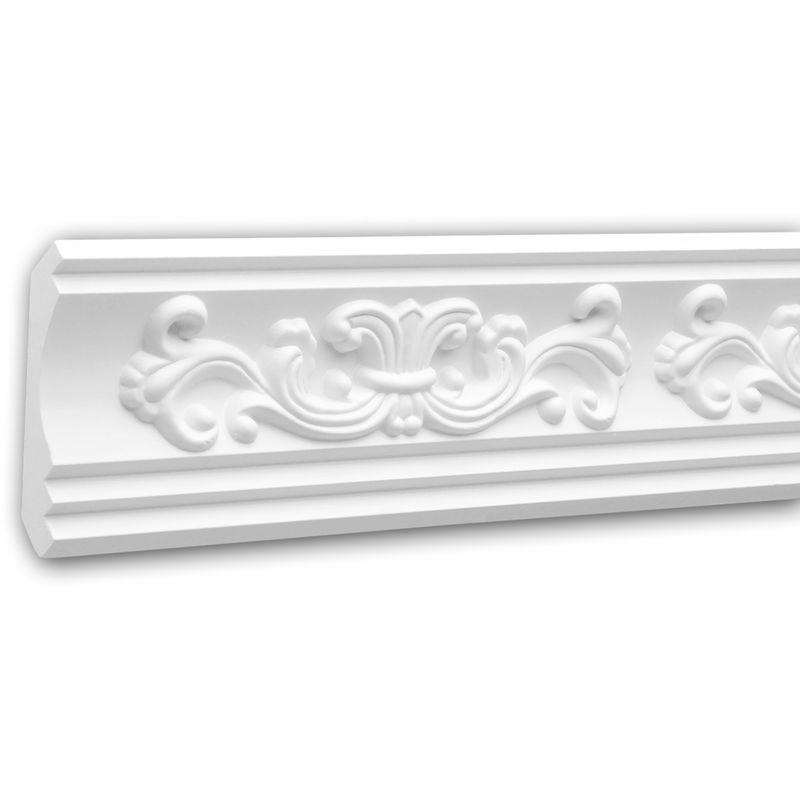 

Profhome Decor - Cornisa 150197 Profhome Moldura decorativa Perfil de estuco estilo Neorrenacimiento blanco 2 m