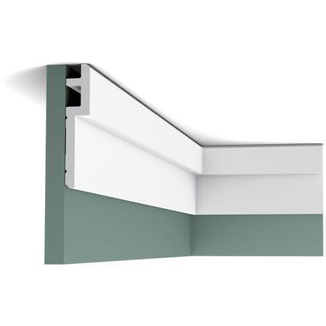 Cornisa Orac Decor C395 MODERN STEPS Moldura para luz indirecta Perfil de estuco diseño moderno blanco 2 m