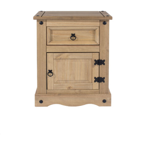 Corona 1 Door, 1 Drawer Bedside Cabinet