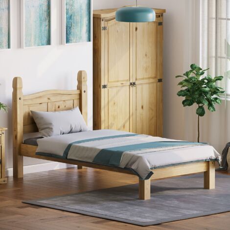 Corona 3ft Single Solid Pine Wood Bed Frame, 90 x 190 cm, Low-Foot-End
