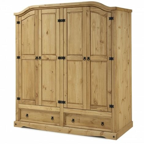 MERCERS FURNITURE Corona 4 Door 2 Drawer Wardrobe