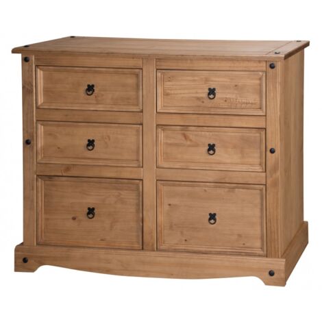 Corona 6 Drawer Wide Chest