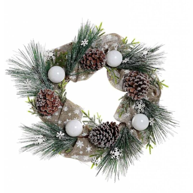 

Corona Copos De Nieve Verde Y Ancho: X Largo: X Alto: