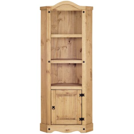 Corona Corner Unit - L37 x W76 x H187.5 cm - Distressed Waxed Pine