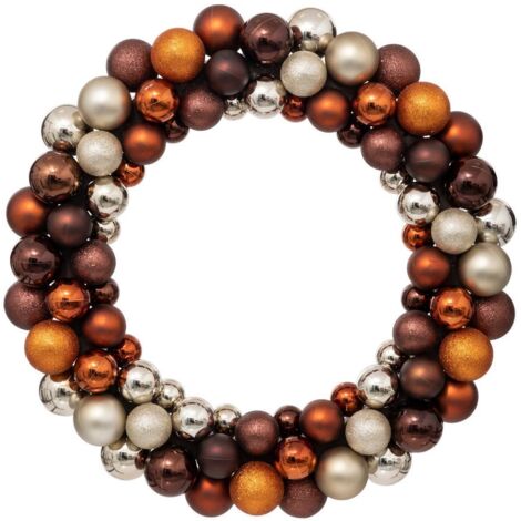 Corona de Navidad Colorama de Noël bolas de plástico D55cm - Atmosphera créateur d'intérieur