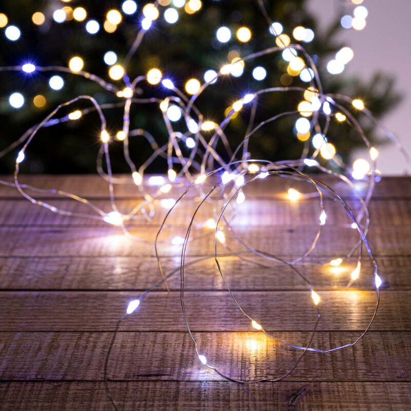 Image of Fééric Lights And Christmas - Luce di stringa solare per esterni 20m 200 led bianco freddo caldo - Feeric lights & christmas