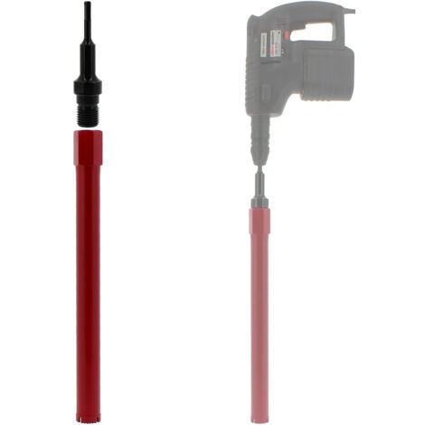 Corona diamantata Ø 40 mm con adattatore per trapano e perforatore SDS-plus