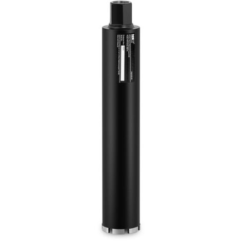 Corona Diamantata Per Carotatrice Corona Carotatore Calcestruzzo 76 x 400 mm - Nero