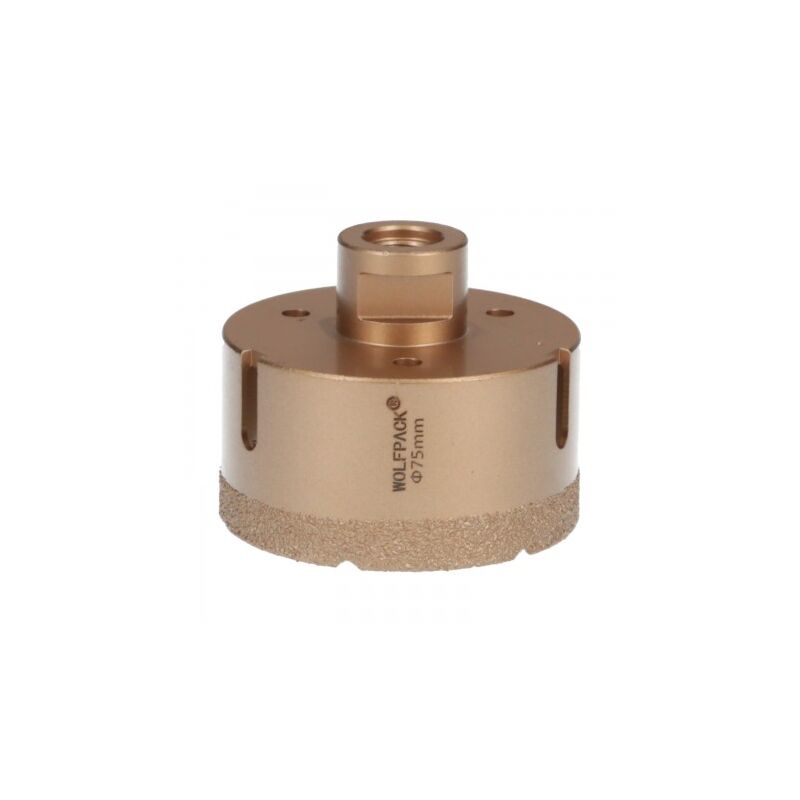 

Corona diamante para amoladora Ø 75 mm. conexión rosca m14. corte seco