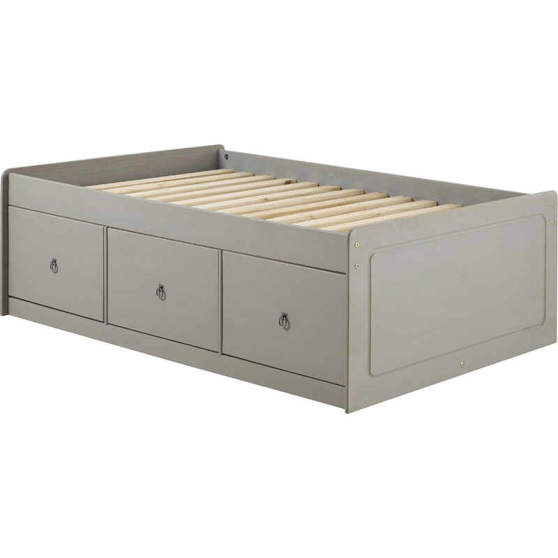 Home Furniture Ideas - Corona Grey 3'0' cabin bed, grey wax