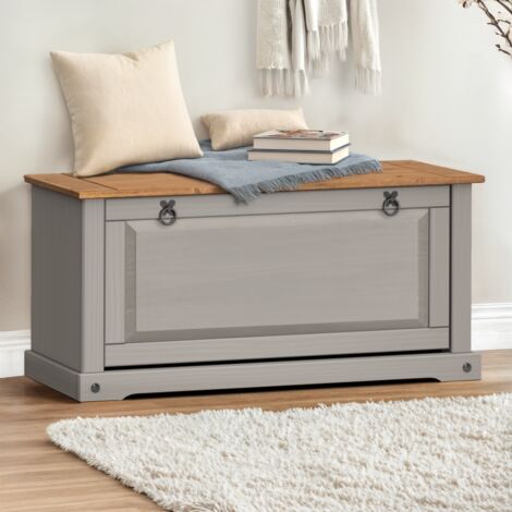 Corona Grey Wax 1 Shelf Shoe Chest