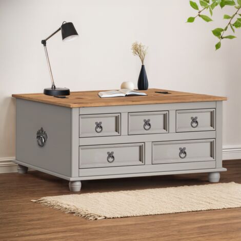 Corona Grey Wax 5 Drawer Storage Chest