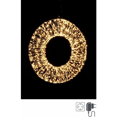 MAGIEDINATALE Corona Luminosa 1140 MicroLED Classiche in Rame Diametro 50cm