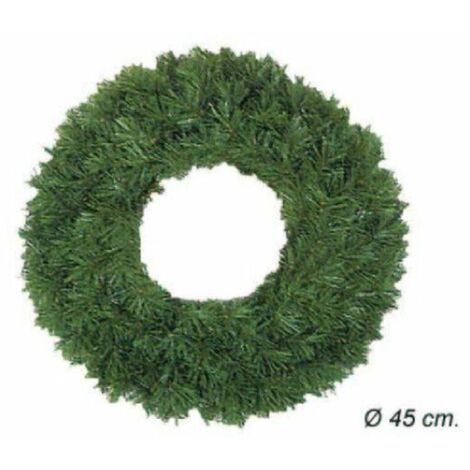 Corona natalizia 45 rami pino Ø40 cm - colore verde - decorazione natale addobbo