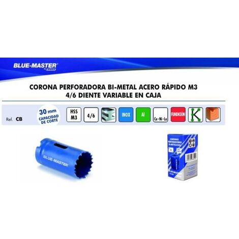 corona perforadora bi-metal hss-co 8% 4/6 diente variable diam.corona 52mm