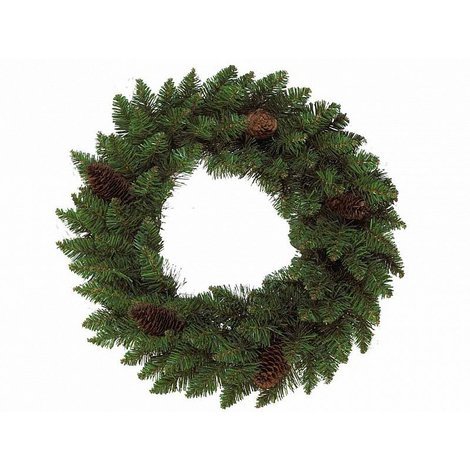 XONE SRL CORONA VERDE CON PIGNE Ø30CM ADDOBBI DECORO NATALE