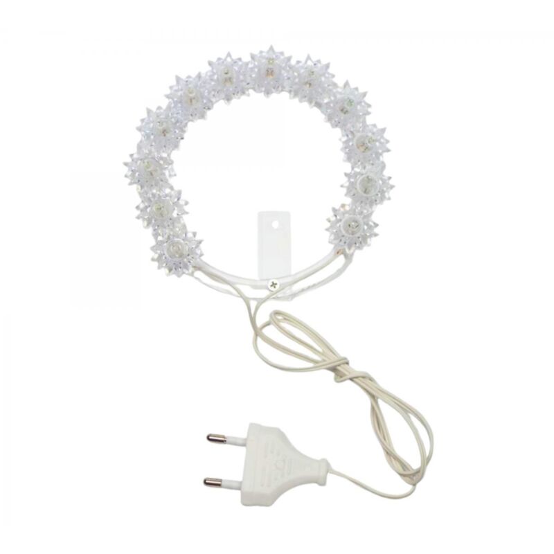 Coroncina Luminosa Aureola Stellario Per Statue Votive Cm.10 12luci...