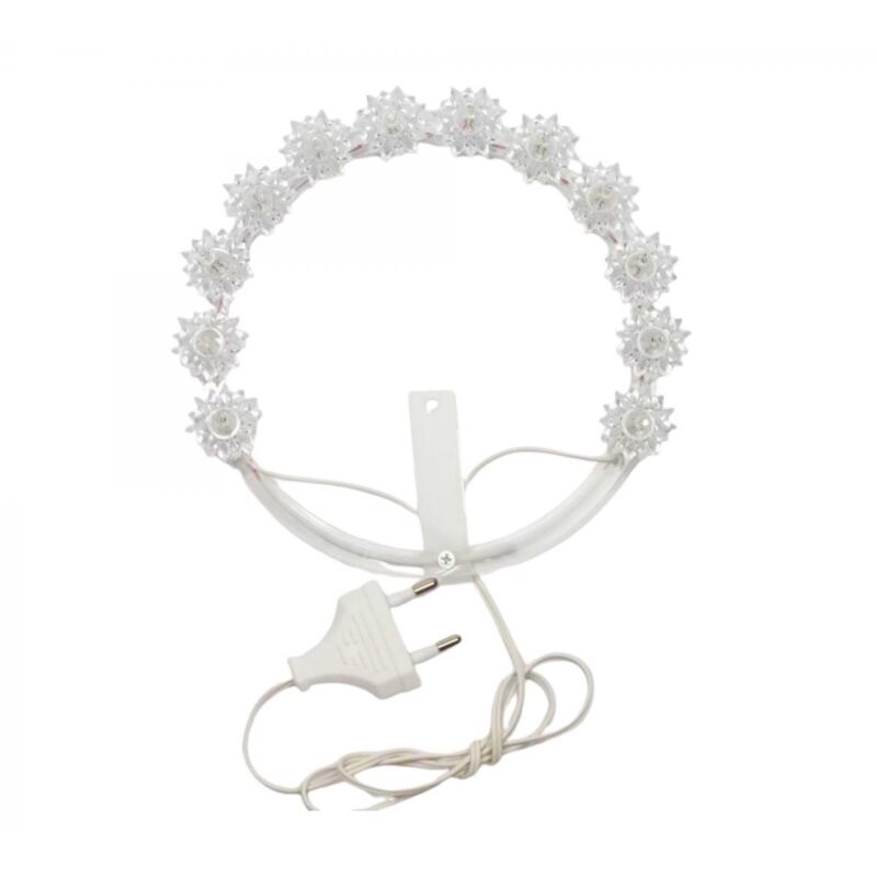 Coroncina Luminosa Aureola Stellario Per Statue Votive Cm.12 Luci C...