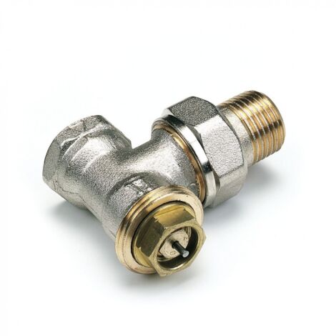 Valvola Angolare Per Radiatore PEX 1/2x16 In Ottone - Con Testa Termostato TRCR