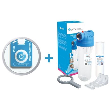 Corps 10" avec raccord 3/4" + plaque + clé + vis + insert