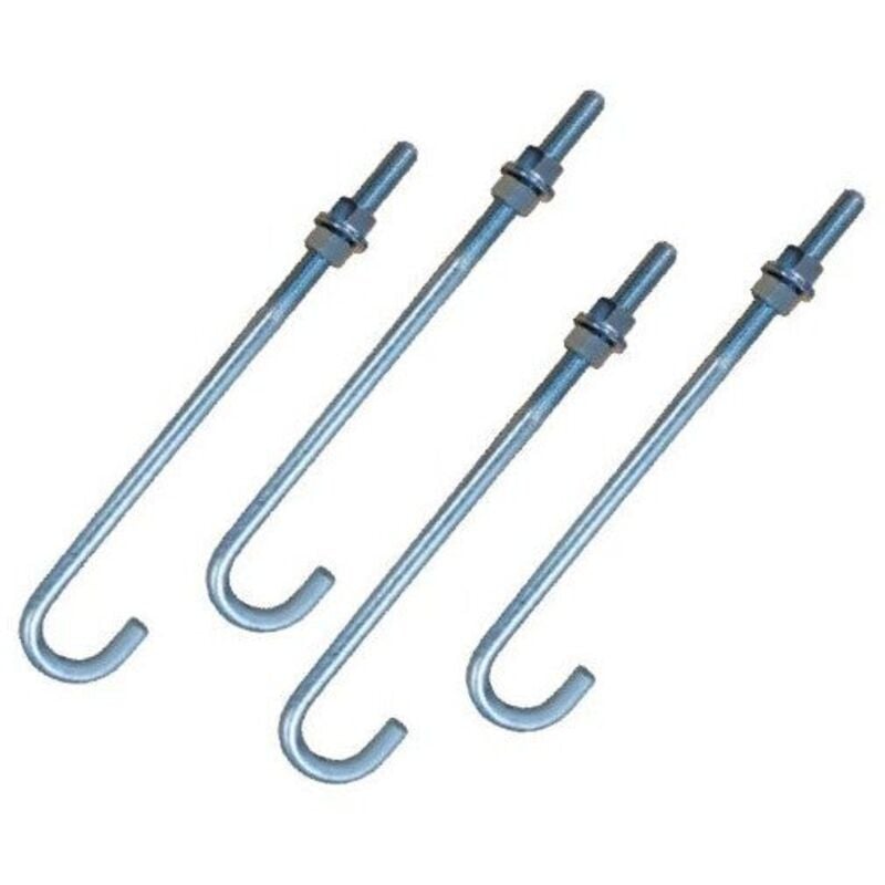 Crosse ancrage M24X800 Filetée sur 150 + Ecrou + Rondelle Acier zingué-1 piece