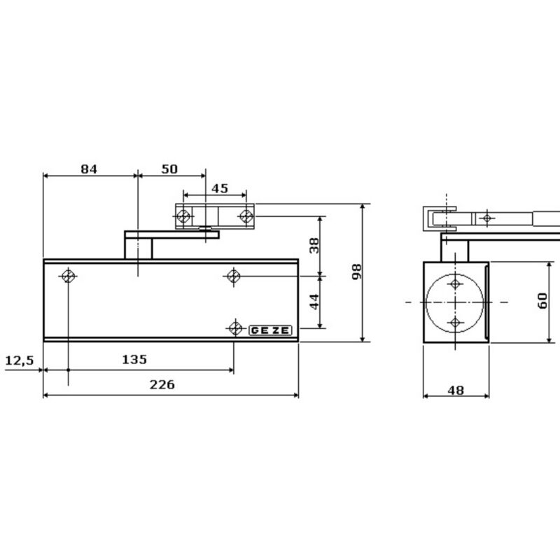 Geze - Ferme-porte ts 2000 nv bc corps seul bronze 124945