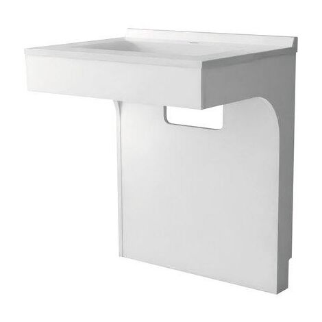 Corps de meuble épuré 70 cm blanc – Adapté PMR – Largeur 70 cm – Garantie 5 ans – Design fonctionnel pour accès facilité – Creazur - EPS0270BL