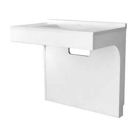 Corps de meuble Epure 80 blanc – Largeur 80 cm – Conçu pour PMR – Fabrication européenne – Garantie 5 ans – Label PEFC – Creazur - EPS0280BL