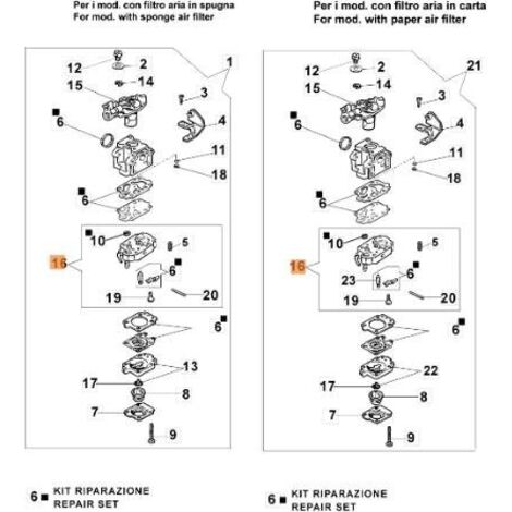 Corps de pompe complet 5-2582 (X Carburateur Walbro)
Dans la limite des stocks disponibles, référence d'origine EMAK 2318842
