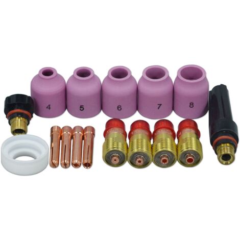 Corps diffuseur de gaz 17GL040 10N22S, 17GL116 10N23S, 17GL332 10N24S, 17GL18 10N25S, buses en céramique d'alumine série 53N pour torche de soudage TIG SR WP 17 18 26, 16 pièces