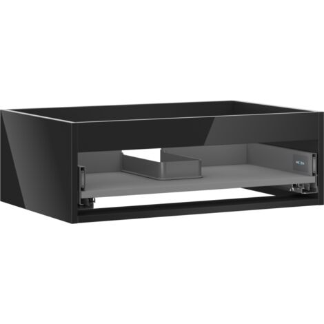 Corps du meuble sous-lavabo Mexen Box-A 70 cm, 1 tiroir, noir brillant - 91AX0-0700-235-1-70