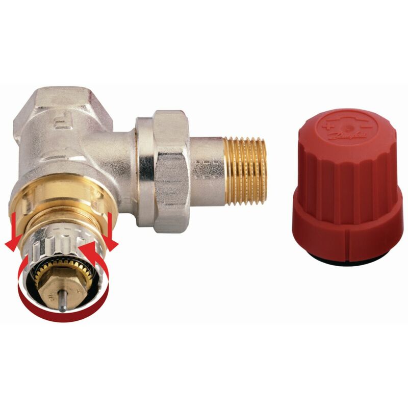 Corps robinet thermostatique reglable RA-N20 20 x 27 Equerre, DANFOSS, Ref. 013G0015
